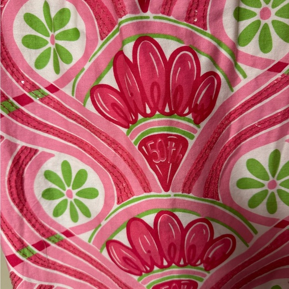 Pink Lilly Pulitzer Floral Pattern Sleeveless Shift Dress - Picture 2 of 8